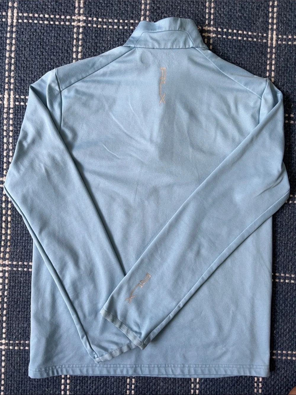 Boys Ralph Lauren Light Blue Golf Quarter-Zip Performance Pullover sz L